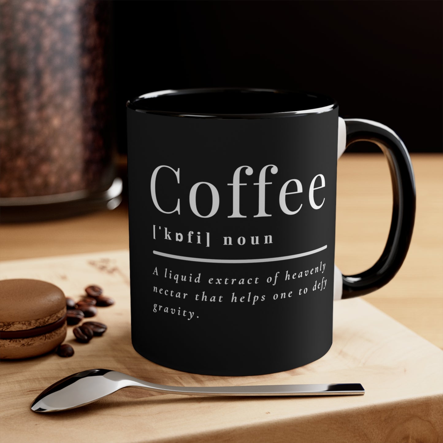 Coffee: A Liquid Extract of Heavenly Nectar That Helps One to Defy Gravity Mug